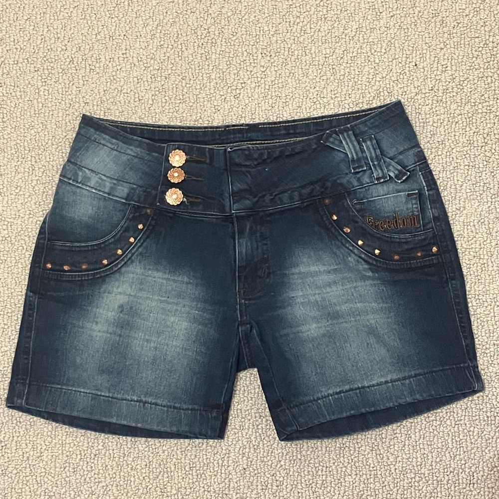 Studded Jean Shorts Size S/M